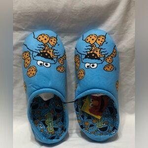 Sesame Street Cookie Monster blue men’s Slippers .13